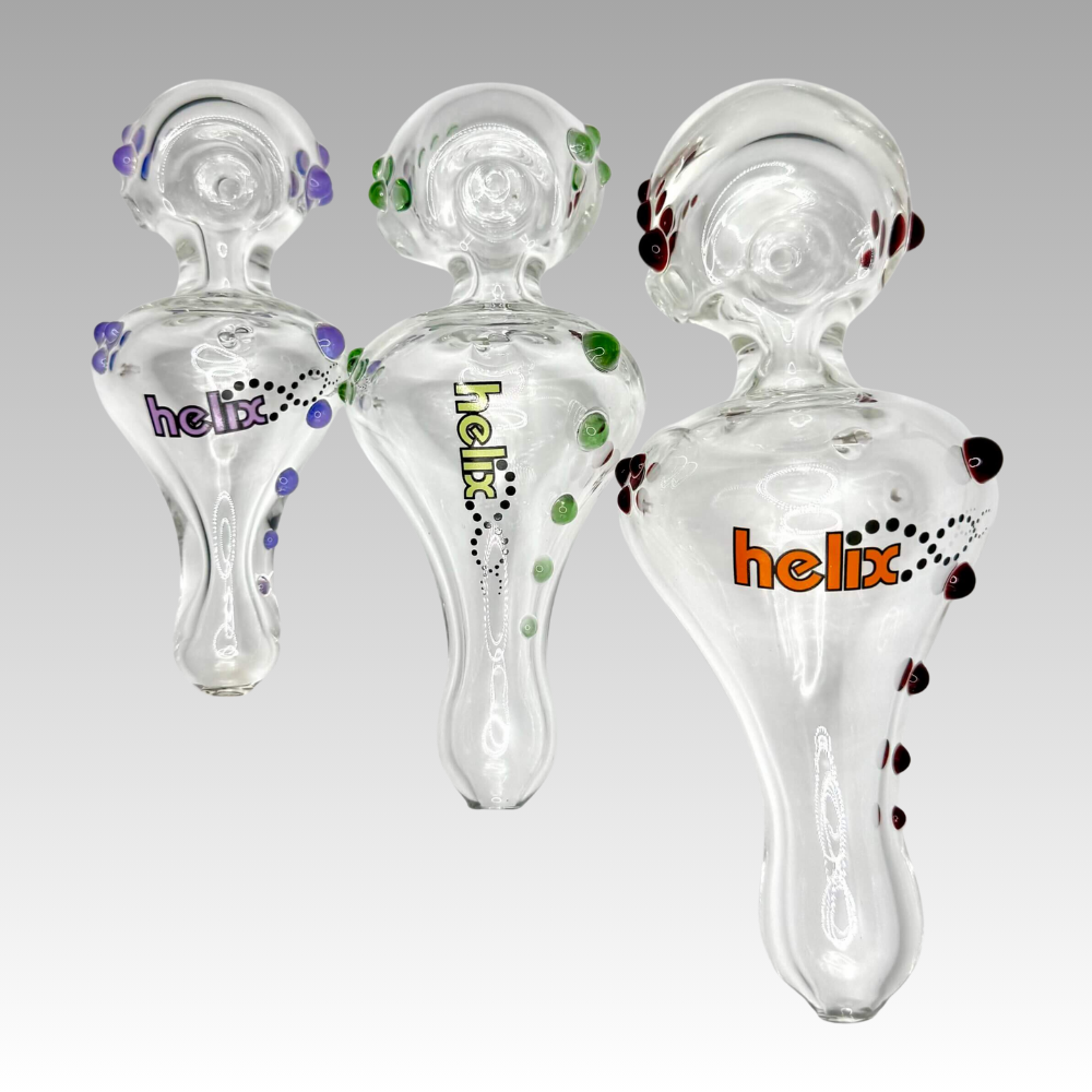 Silver fumed classic helix handpipe by american helix